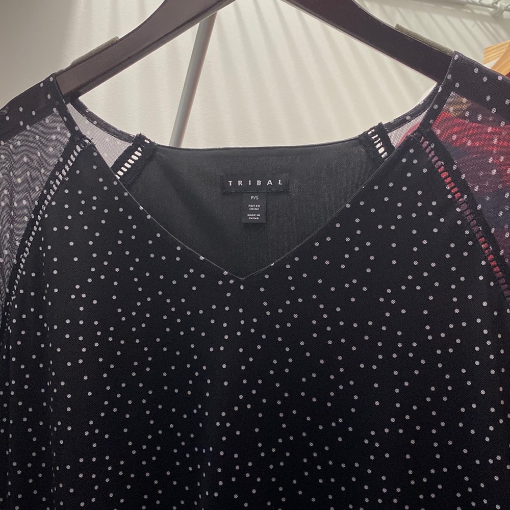 Tribal polka dot top